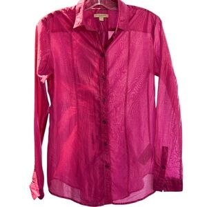 Burberry Brit pink button down blouse